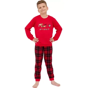 Chlapecké pyžamo Cornette Young Celebrate červená 134/140