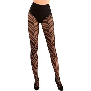 Dámské punčochy Punčochové kalhoty se vzorečkem Gabriella Wendy černé velikost 164-170