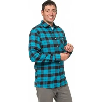 Pánská košile Pánská flanelová košile Luiz Bruno tyrkys kostička velikost 42