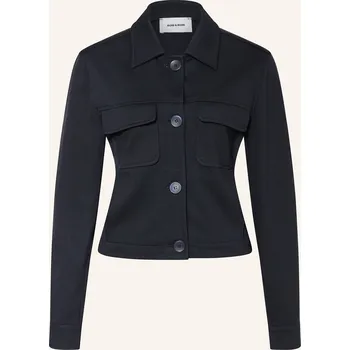 More & More Dámská Žerzejová Bunda Hranatého Střihu, tmavě...