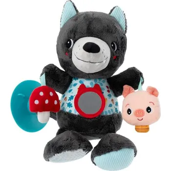 plyšák Lilliputiens Cestovní plyšová hračka s aktivitami - vlk Ludvík