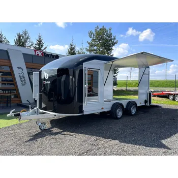 Přívěs k motorovému vozidlu Skříňový přívěs DEBON C1000®, ČERNÝ