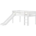 Flexa Midslp. + Slide 200x90 Str. Ladder Crossbars F.Wht.