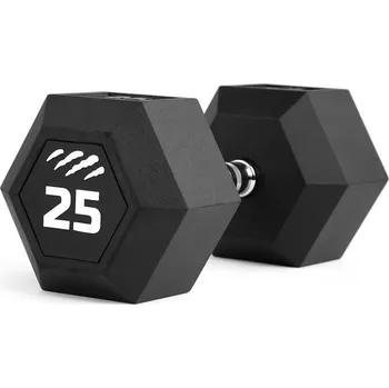 Tiguar Jednoruční činka gumová HEX 25 kg Tiguar (cena za 1 ks)