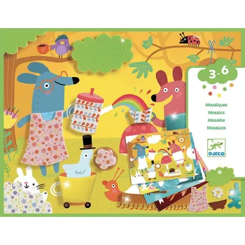 kreativní sada Djeco Koláže Piknik se zvířaty