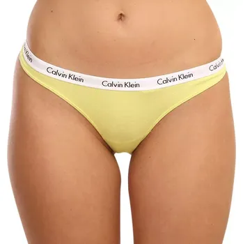 Kalhotky Tanga pro ženy Calvin Klein QD3587E limet velikost L-42/44