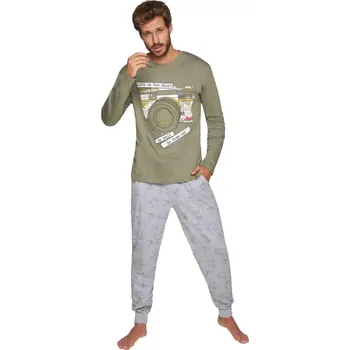 Pánské pyžamo Pyžamo pro fotografy Muydemi 330026 olivové velikost XL