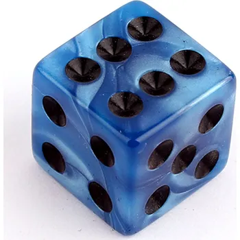 Příslušenství k deskovým hrám Kostka - Šestistěnná 16mm (Perlová) Barva: Modrá