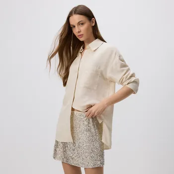 Dámská sukně Reserved - Flitrová mini sukně - tělová - 067GG-02X - 067GG-02X-M