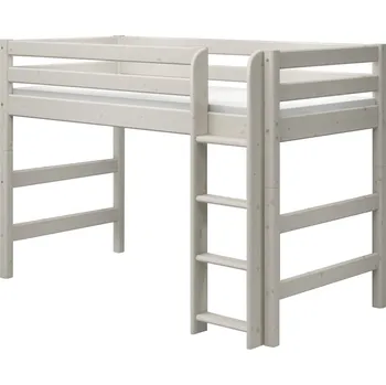 Dětská postel Flexa Polovysoká postel Flexa - Classic s rovným žebříkem (borovice bělená)