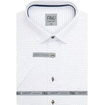 Elegantní košile pro muže AMJ Comfort Fit VKBR 1453 bílá velikost 45
