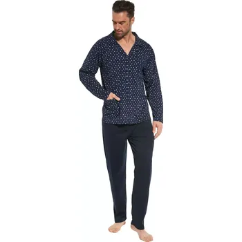 Pánské pyžamo Pyžamo pro muže s propínacím kabátkem Cornette 114/56 navy velikost XXL