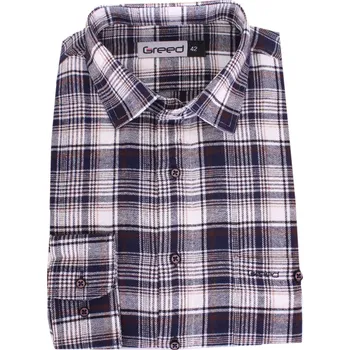 Flanelová pánská košile AMJ Greed SDF 383 navy kostka velikost 42