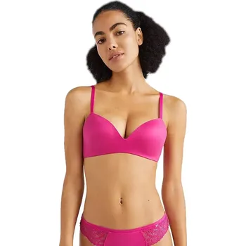 Podprsenka Wireless Push up Bra Tommy Hilfiger UW0UW03806 magenta velikost XL