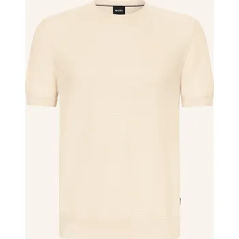 Pánská móda Boss Pánské Úpletové Tričko Lanni, krémová, XXL