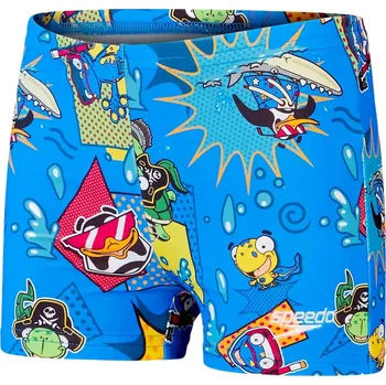 Chlapecké plavky Speedo Digital Allover Aquashort - bondi/canary/cherry pink