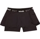 Wouki Dívčí sportovní kraťasy se sukní KAWAUSO - deep black 128