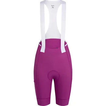 Cyklistické kalhoty Rapha Women's Brevet Element Bib Shorts - Amethyst/White Alyssum