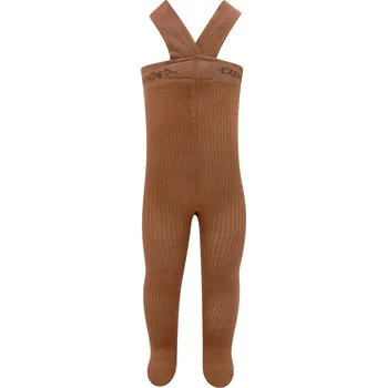 Ewers Strumpfhose Rippe Mit Trägern - brick 68