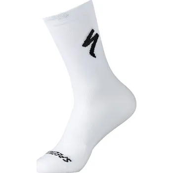 Pánské ponožky Specialized Soft Air Tall Sock - white/black 36-39