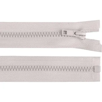 Zip Zip kostěný bundový šíře 5 mm, délka 40 cm - šedobéžový