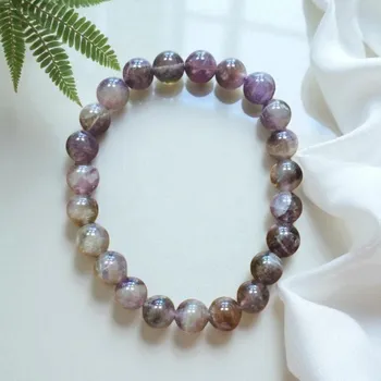 Drahý kámen Náramek ametyst chevron 10 mm