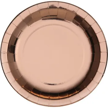 Talíř Santex TALÍŘE papírové metalické Rose Gold 26cm 10ks