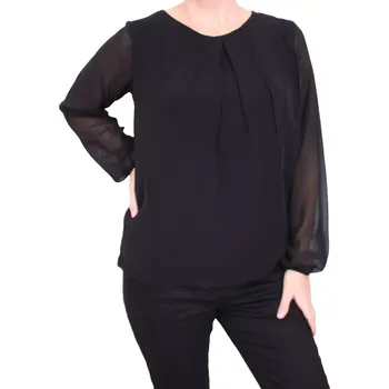 Dámská tunika Dámská halenka s tylovými rukávy 11743 velikost M