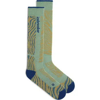 ICEBREAKER Mens Ski+ Medium OTC Mountain Contour, Seaglass/Atlantis/Trail (vzorek) velikost: 42-44 (M)