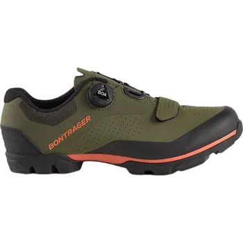 Pánské cyklistické tretry Bontrager Foray Mountain Bike Shoe - olive grey/radioactive orange 40