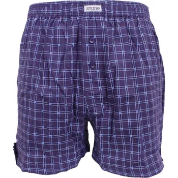 Trenýrky Kostkované trenky pro muže Andrie PS 5771 inkoust velikost 3XL-62/64