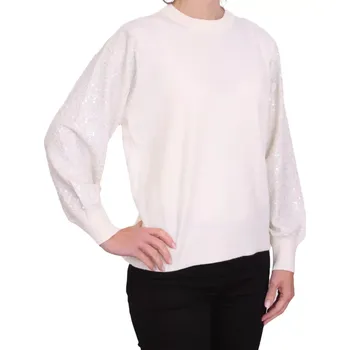 Dámský svetr Elegantní dámský svetr AB- 7852 krémový velikost M