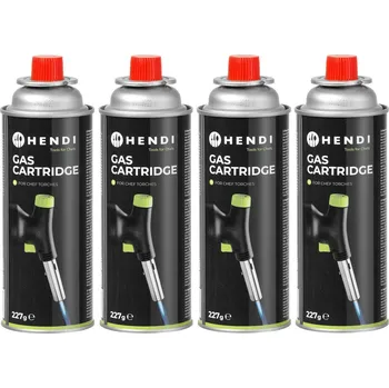 LPG plynová cartridge, HENDI, 4 ks