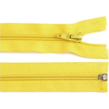 Zip Zip kostěný bundový šíře 5 mm, délka 50 cm - žlutý
