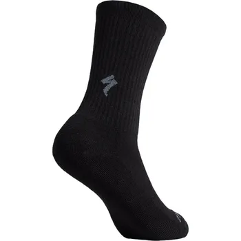 Pánské ponožky Specialized Merino Midweight Tall Sock - Black 43-45
