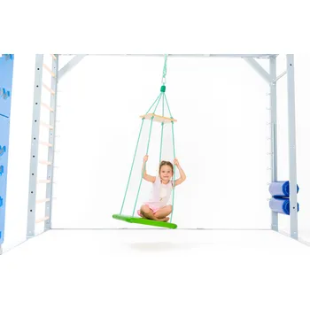 Zahradní houpačka EMPIS Malá houpačka - čtverec Materiál čalounění: Odolná umělá kůže, Barva čalounění: Tmavě modrá