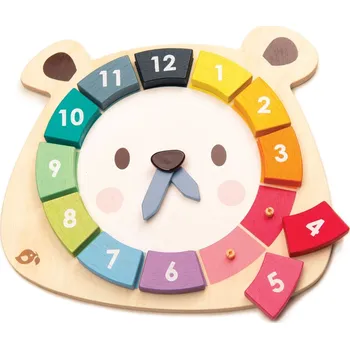 Dřevěná hračka Tender Leaf Bear Colour's Clock