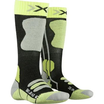 X-Socks Ski Junior 4.0 - anthracite melange/green lime
