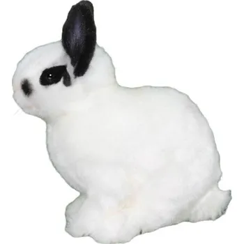 plyšák Hansa White Rabbit w/ Black Ears 18cm.H