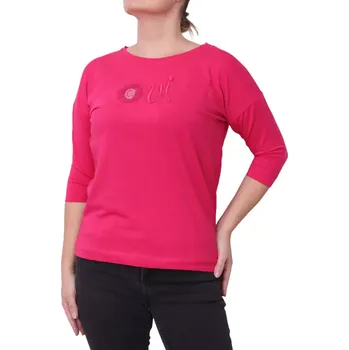 Dámské tričko Dámské tričko LaVita s 3/4 rukávem fuchsia velikost S/M