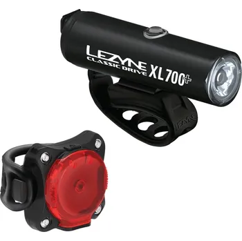 Cyklosvítilna Lezyne Classic Drive XL 700+ / Zecto Drive 200+ Pair - Satin Black/Black uni