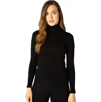 Dámský svetr Dámský rolák z příjemné pleteniny 56232 černý velikost S