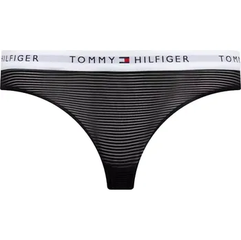 Kalhotky Dámské kalhotky Tommy Hilfiger z elastické pleteniny UW0UW05531 černé velikost XL-46/48