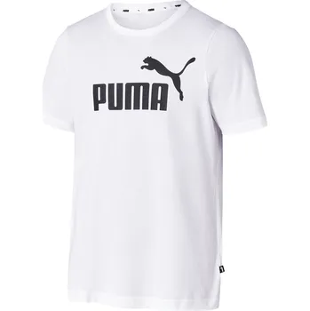 Pánské tričko Puma Pánské triko ESS Logo Tee (bílá, M)