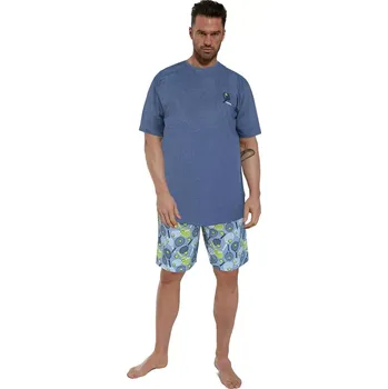 Pánské pyžamo Bavlněné pánské pyžamo Cornette Tennis 326/173 jeans velikost L