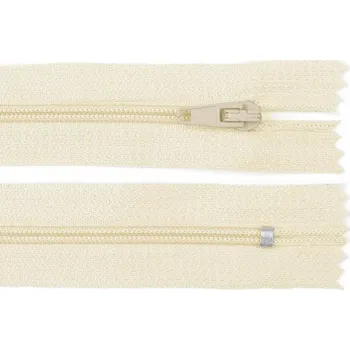 Zip Zip spirálový šíře 3 mm, délka 12 cm - krémový nejsvětlejší