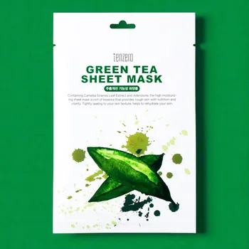 Pleťová maska TENZERO - Green tea Sheet Mask - Plátýnková maska se zeleným čajem - 25 ml
