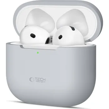 Příslušenství pro sluchátka POUZDRO TECH-PROTECT SILICONE APPLE AIRPODS 4 CRAYON GREY