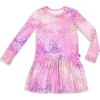 Dívčí šaty Wouki Fuyu - Violet marble