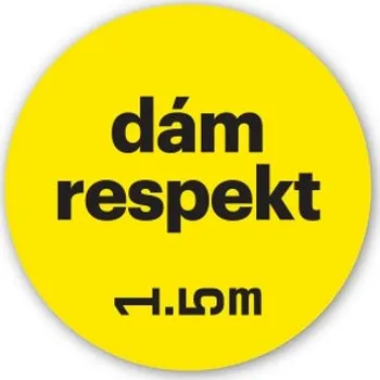Dám respekt 1,5 metru - samolepka uni